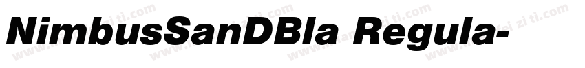 NimbusSanDBla Regula字体转换